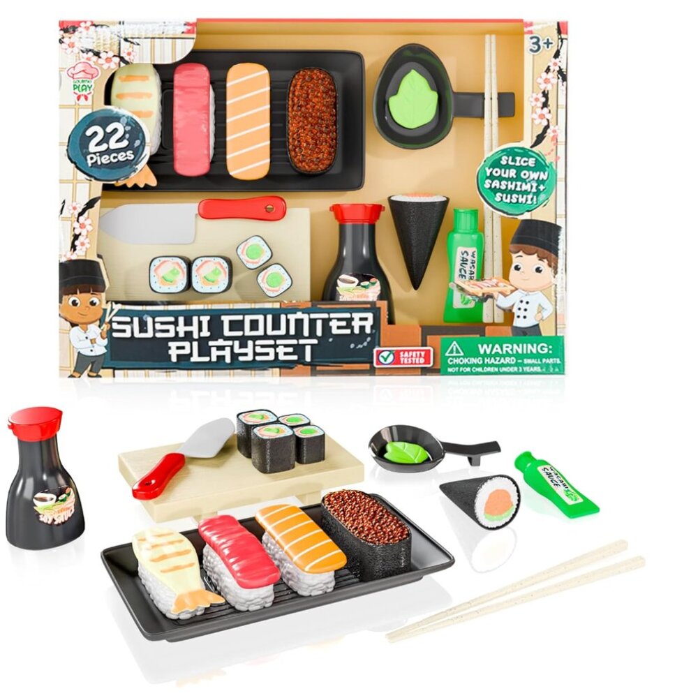 Sushi Toy - Pretend Play Food Set - Great Gift for Boys and Girls
